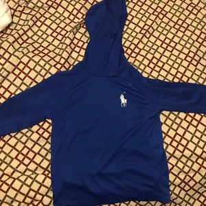 Blue polo pullover hoodie